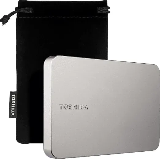 TOSHIBA Canvio Flex Exclusive für USB-C Smartphones, Tablets, Windows PCs und Macs, Festplatte, 1 TB HDD, 2,5 Zoll, extern, Warmes silber