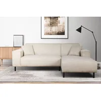 Home Affaire »ARROS L-Form mit Wellenunterfederung, Maße B/T/H: 235/163/81 cm«, incl. Zierkissen, mit Recamiere rechts/links bestellbar, auch in Cord