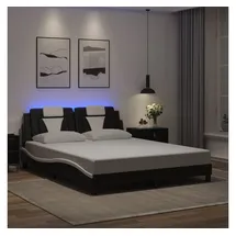vidaXL Viana 160 x 200 cm Schwarz/Weiß