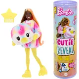 Barbie Cutie Reveal Puppe und Accessoires, Batik-Pinguin-Plüschkostüm und 10 Überraschungen mit Farbwechsel, Color Dream-Reihe, HRK40