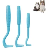 GeekerChip 3 Größen Zeckenhaken,Zeckenzange Zeckenhaken Zeckenentferner,Zeckenentfernung In Sekunden,für Hund,Katze & Pferd,Und Mensch(Blau)