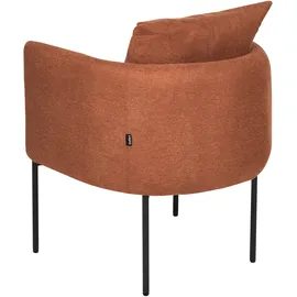 Beliani Sessel Malmos Stoff 72 x 71 x 70 cm Goldbraun mit Kissen