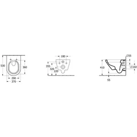Villeroy & Boch Architectura Wand-WC mit WC-Sitz Weiß