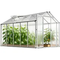 Gegaden Gewächshaus Aluminium für den Garten | 177*300*193 cm | Vielseitig nutzbar als Treibhaus Gartenhaus Winterfest Aufzucht Tomatenhaus Frühbeet und Pflanzenhaus Weiß