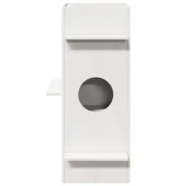 vidaXL Katzenhaus Weiß 43x43x90 cm Massivholz Kiefer