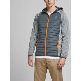 JACK & JONES Multi Quilted Jacke Grey Melange / Set In Sleeves M