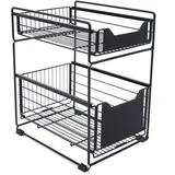 kangten Spülbecken Organizer Teleskop Schublade Küchenschublade Waschbecken Regal Ausziehbare Korbauszug Schrankauszug Regal für Küche Badezimmer Schrank