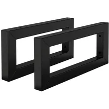 ML-Design Wandkonsole Schwarz, Metall, 15x3x35 cm, Wohnzimmer, Regale, Wandboards