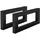 ML-Design Wandkonsole Schwarz, Metall, 15x3x35 cm, Wohnzimmer, Regale, Wandboards