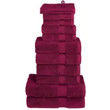vidaXL 12-tlg. Premium-Handtuch-Set SOLUND Bordeaux 600 g/m2, OEKO-TEX zertifiziert