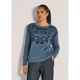 Madeleine Longpullover mit Rundhals rauchblau 36