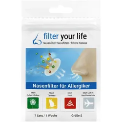 Filter your life Nasenfilter für Allergiker Gr. S