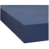 Traumschlaf Spannbettlaken Feinbiber 120 x 200 cm marine