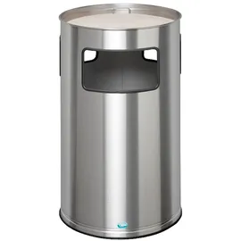 Proregal Kombiascher mit Kantenschutz 69,2 Liter, HxBxT 75 x 42 x 42 cm Edelstahl Aschereinsatz Edelstahl
