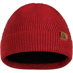 Beanie Merino Mütze mit Fleece rot EINHEITSGRÖSSE