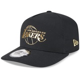 New Era Los Angeles Lakers NBA Foil Pack Black and Gold 9Forty E-Frame Snapback Cap - One-Size