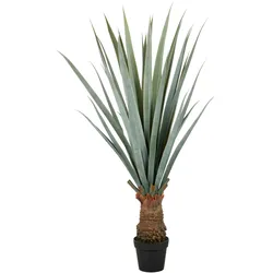 Kunstpflanze CREATIV GREEN "Agave angustifolia", grün (grün, grau), H:140cm, Kunststoff, Kunstpflanzen, in beeindruckender Größe