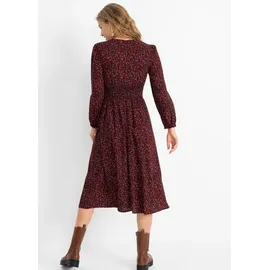bonprix Midikleid Blumenprint Rot 38