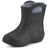 Ladeheid Eva Kinder Jungen Mädchen Gummistiefel Regenschuhe gefüttert LA-CA-03 (Carbone/Grau, 30/31 EU)