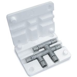 Kreuzungs-T-Stück Messing mit Presshülsen 16x16x16
