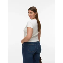 Vero Moda Curve VMCHLOE SS SHORT TOP GA JRS NOOS CUR Weiß L