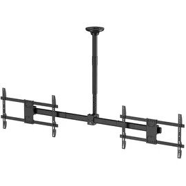 Maclean Brackets Maclean MC-111 B Deckenhalterung Für 2 TVs Bis 60 Zoll, VESA 600x400, 360° Drehbar, Höhenverstellbar, Neigbar, Kabelmanagement, Tragkraft 2x40 Kg, Für Büro Und Konferenzräume