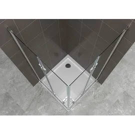 iflair i-flair Duschkabine 80x80x180 cm aus 6 mm Sicherheitsglas in Chromoptik - Dk62