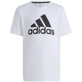 Adidas Unisex Kinder Essentials Logo Tee, White/Black, 7-8 Years