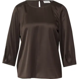 Comma, Satinbluse mit 3/4-Ärmeln Braun 34