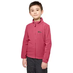 Fleecejacke JACK WOLFSKIN "TAUNUS JACKET K", Kinder, Gr. 164, pink (pink lemonad), Fleece, Obermaterial: 100% Polyester, sportlich, Langarm mit Gummizug, Jacken, einfach zu tragen und einfach zu pflegen