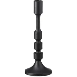 Kerzenhalter , schwarz , Aluminium , Maße (cm): H: 28  Ø: 10.5