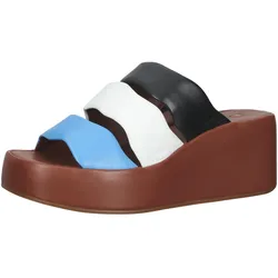 högl Damen Pantoletten Echtleder Plateau-Schuhe Sommer-Schuhe 3-10 2520 3999 Braun/Bunt - 41