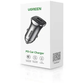 UGREEN A+C Dual-Port Car Charger 30W Grau