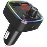 MAXTRACK MT1L Bluetooth FM Transmitter Auto, Bluetooth Adapter Transmitter für Auto Radio, Freisprecheinrichtung mit 2 USB Ports, Unterstützt Micro SD, USB-Sticks, Siri Funktion, Schnellladefunktion