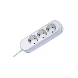 Steckdoseneinheit SMART 3xCEE7/3 weiß Strom 5,0m CEE7/7