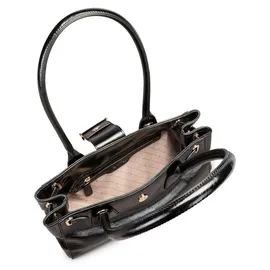 L.Credi Sandri Henkeltasche Polyurethan Black