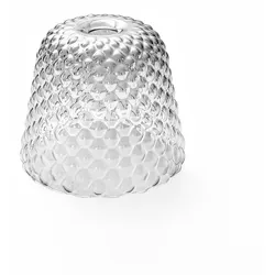 Diffusor aus Rauchglas für Pendelleuchten – transparente, schattierte Oberfläche, dekoratives Design, E27-Fassung (kleines Glas), D.25X21,5