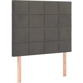 vidaXL Boxspringbett 100 x 200 cm Dunkelgrau