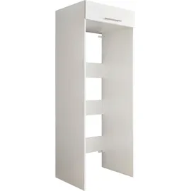 laundreezy Waschmaschinenschrank 67,5 x 200 cm Weiß Holz/Kunststoff/Metall