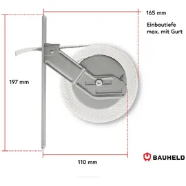 BAUHELD Gurtwickler Unterputz 160mm Maxi Ohne Abdeckplatte