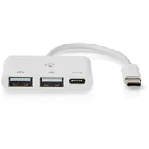 Nedis USB-Hub 1x USB-C 2x USB 2.0 A Female - 3-Port Port(s) Stromversorgung über USB