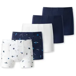 Boxershorts »"Original Classics"«, (5er-Pack), mit Raumschiffen, Gr. 92, blau weiß gemustert, , 42004308-92