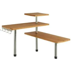 WellHome - Bambus-Eckregal für die Küche, kompakt und elegant 45x43x38,5cm