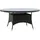 VCM Volta Esstisch Ø150cm Schwarz, Metall, Kunststoff, Glas, rund, rund, 150x74x150 cm, Gartenmöbel, Gartentische, Gartentische