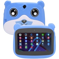 32 GB Kinder-Tablet, 7-Zoll-LED-Bären-Tablet für Kinder, 5 G WiFi Android 10-Tablets mit 5000-mAh-Akku, 2 GB + 32 GB, Octa-Core-Prozessor, 2M 5M Dual-Kameras, Geschenk Zum Geburtstag,(blau)