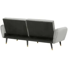 Beliani 3-Sitzer-Schlafsofa, Hellgrau, Textil, 212x90x80 cm Wohnzimmer, Sofas - Couches, Schlafsofas