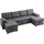 Vevor Schlafcouch 6-Sitzer Grau