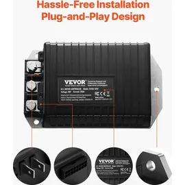 Vevor Geschwindigkeitsregler Golfwagen, 48 V 250 A, Ersatz für Club Car Golfwagen 2000–2008, Schutzart IP65, Gehäuse aus Alu ABS, kompatibel mit Modellen 1510A-5251