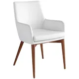 AC ANGEL CERDA Angel Cerdá  Esszimmerstuhl aus weißem Öko-Leder 4006C