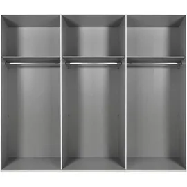 MID.YOU Schwebetürenschrank Graphit, Grau, Schwarz, Glas, 270x208x65 cm, BQ - Bündnis für Qualität, Made in Germany, DIN EN ISO 9001, umfangreiches Zubehör erhältlich, in verschiedenen Größen erhältlich, Schlafzimmer, Kleiderschränke, Schwebetürenschränke
